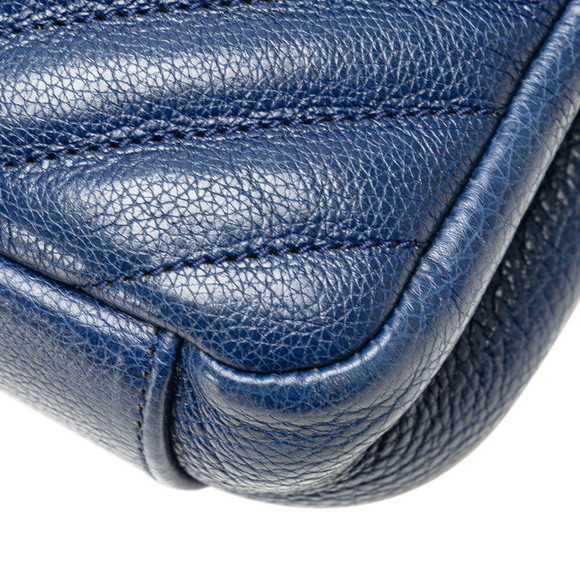 Saint Laurent Blue College Bag Shoulder Chain YSL Monogram Leather - Picture 5 of 8